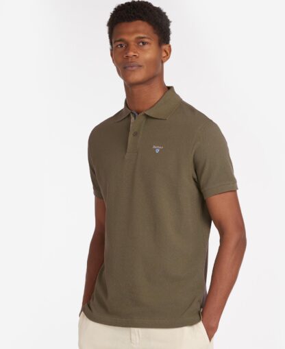 Barbour Tartan Pique Polo Olive MML0012OL51