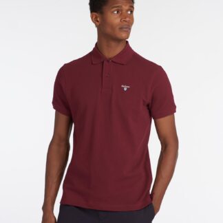 Barbour Tartan Pique Polo Vinröd MML0012RE53