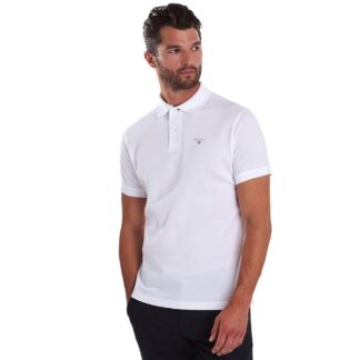 Barbour Tartan Pique Polo Vit MML0012WH11