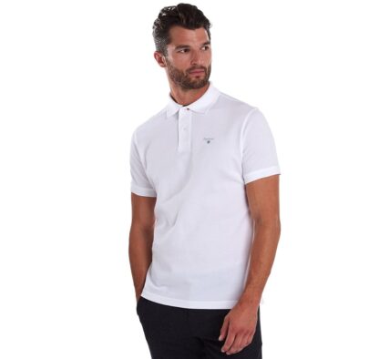 Barbour Tartan Pique Polo Vit MML0012WH11
