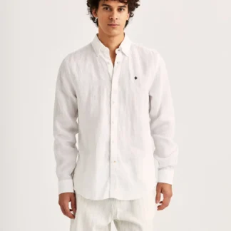 Morris Douglas Linen Shirt Classic Fit White 801500-01