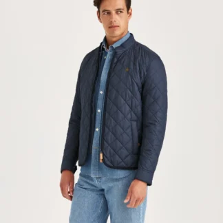 Morris Teddy Quilt JKT Old Blue