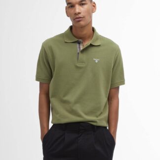 Barbour Tartan Pique Polo Burnt Olive MML0012OL39
