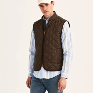 Morris Teddy Quilted Vest Brown